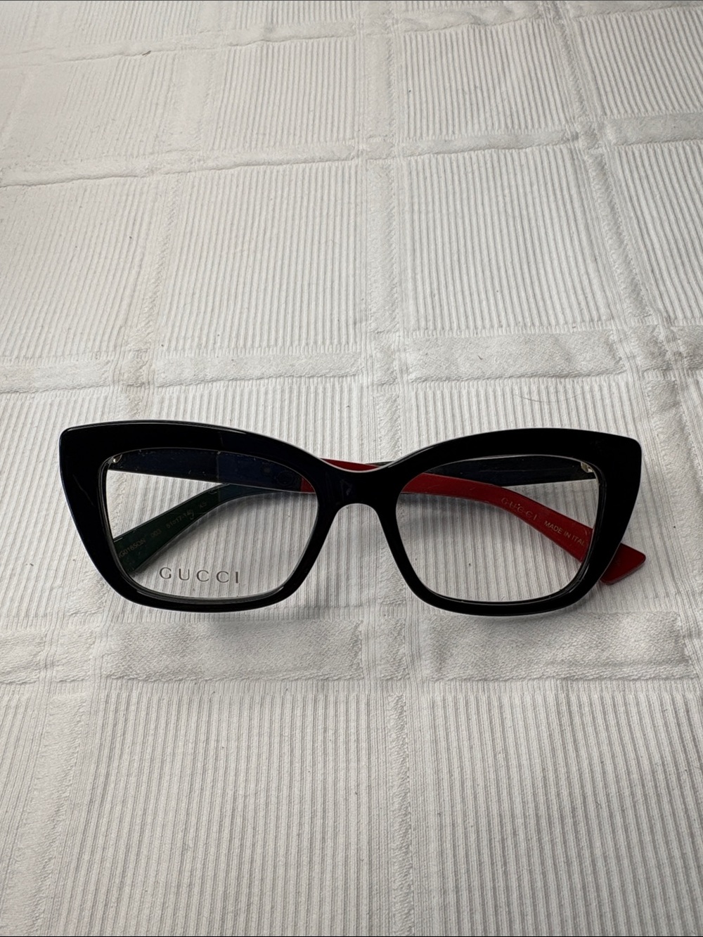 GUCCI Women's Black Cat-Eye Optical Glasses Authentic